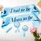 4Pcs Stork Maternity Sash Set Blue Stork Mom to Be & Dad to Be Sash Kit with Corsage Pin Stork Theme Pregnancy Sash Keepsake for Boy and Girl Baby Shower Gender Reveal Party